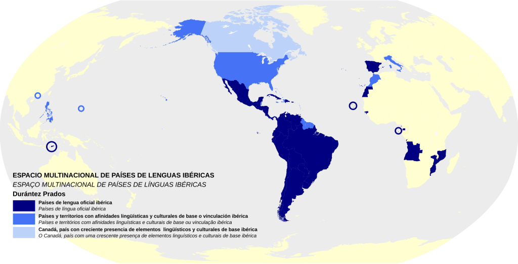 Mapa de la iberofonía.